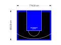 53M2/683X774CM CZARNO-NIEBIESKIE BOISKO DO KOSZYKÓWKI SPEEDSPORT HEXA POWER PRO