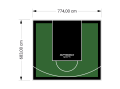53M2/683X774CM ZIELONO-CZARNE BOISKO DO KOSZYKÓWKI SPEEDSPORT HEXA POWER PRO