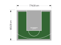 53M2/683X774CM ZIELONO-SZARE BOISKO DO KOSZYKÓWKI SPEEDSPORT HEXA POWER PRO