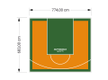 53M2/683X774CM POMARAŃCZOWO-ZIELONE BOISKO DO KOSZYKÓWKI SPEEDSPORT HEXA POWER PRO