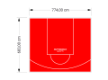 53M2/683X774CM CZERWONE BOISKO DO KOSZYKÓWKI SPEEDSPORT HEXA POWER PRO