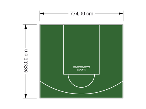 53M2/683X774CM ZIELONE BOISKO DO KOSZYKÓWKI SPEEDSPORT HEXA POWER PRO