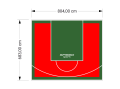 55M2/683X804CM CZERWONO-ZIELONE BOISKO DO KOSZYKÓWKI SPEEDSPORT HEXA POWER PRO