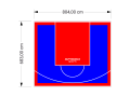 55M2/683X804CM NIEBIESKO-CZERWONE BOISKO DO KOSZYKÓWKI SPEEDSPORT HEXA POWER PRO