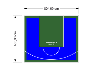 55M2/683X804CM NIEBIESKO-ZIELONE BOISKO DO KOSZYKÓWKI SPEEDSPORT HEXA POWER PRO