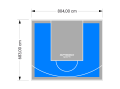 55M2/683X804CM BŁĘKITNO-SZARE BOISKO DO KOSZYKÓWKI SPEEDSPORT HEXA POWER PRO