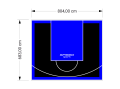 55M2/683X804CM CZARNO-NIEBIESKIE BOISKO DO KOSZYKÓWKI SPEEDSPORT HEXA POWER PRO