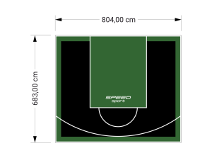 55M2/683X804CM CZARNO-ZIELONE BOISKO DO KOSZYKÓWKI SPEEDSPORT HEXA POWER PRO