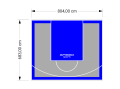 55M2/683X804CM SZARO-NIEBIESKIE BOISKO DO KOSZYKÓWKI SPEEDSPORT HEXA POWER PRO