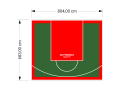 55M2/683X804CM ZIELONO-CZERWONE BOISKO DO KOSZYKÓWKI SPEEDSPORT HEXA POWER PRO