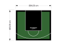 55M2/683X804CM ZIELONO-CZARNE BOISKO DO KOSZYKÓWKI SPEEDSPORT HEXA POWER PRO