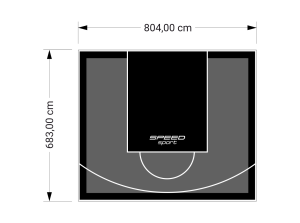 55M2/683X804CM GRAFITOWO-CZARNE BOISKO DO KOSZYKÓWKI SPEEDSPORT HEXA POWER PRO