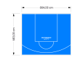 55M2/683X804CM BŁĘKITNE BOISKO DO KOSZYKÓWKI SPEEDSPORT HEXA POWER PRO