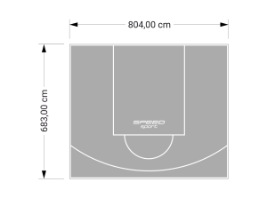 55M2/683X804CM SZARE BOISKO DO KOSZYKÓWKI SPEEDSPORT HEXA POWER PRO