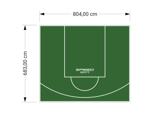 55M2/683X804CM ZIELONE BOISKO DO KOSZYKÓWKI SPEEDSPORT HEXA POWER PRO