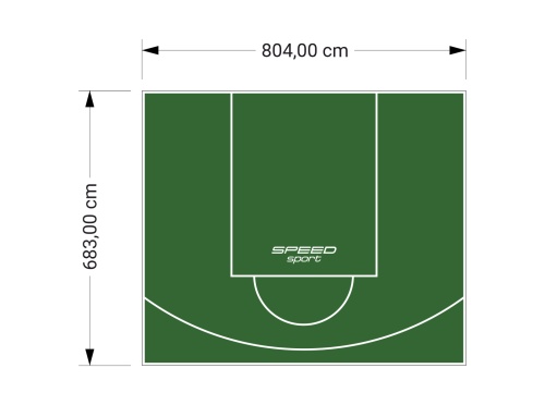 55M2/683X804CM ZIELONE BOISKO DO KOSZYKÓWKI SPEEDSPORT HEXA POWER PRO