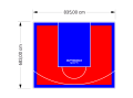 57M2/683X835CM CZERWONO-NIEBIESKIE BOISKO DO KOSZYKÓWKI SPEEDSPORT HEXA POWER PRO