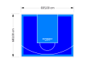 57M2/683X835CM NIEBIESKO-BŁĘKITNE BOISKO DO KOSZYKÓWKI SPEEDSPORT HEXA POWER PRO