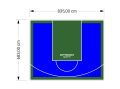 57M2/683X835CM NIEBIESKO-ZIELONE BOISKO DO KOSZYKÓWKI SPEEDSPORT HEXA POWER PRO