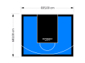 57M2/683X835CM BŁĘKITNO-CZARNE BOISKO DO KOSZYKÓWKI SPEEDSPORT HEXA POWER PRO