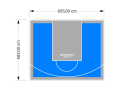 57M2/683X835CM BŁĘKITNO-SZARE BOISKO DO KOSZYKÓWKI SPEEDSPORT HEXA POWER PRO