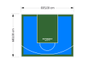 57M2/683X835CM BŁĘKITNO-ZIELONE BOISKO DO KOSZYKÓWKI SPEEDSPORT HEXA POWER PRO