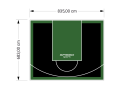 57M2/683X835CM CZARNO-ZIELONE BOISKO DO KOSZYKÓWKI SPEEDSPORT HEXA POWER PRO