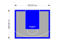 57M2/683X835CM SZARO-NIEBIESKIE BOISKO DO KOSZYKÓWKI SPEEDSPORT HEXA POWER PRO