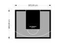 57M2/683X835CM SZARO-CZARNE BOISKO DO KOSZYKÓWKI SPEEDSPORT HEXA POWER PRO