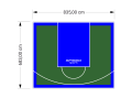 57M2/683X835CM ZIELONO-NIEBIESKIE BOISKO DO KOSZYKÓWKI SPEEDSPORT HEXA POWER PRO