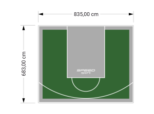 57M2/683X835CM ZIELONO-SZARE BOISKO DO KOSZYKÓWKI SPEEDSPORT HEXA POWER PRO