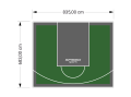 57M2/683X835CM ZIELONO-GRAFITOWE BOISKO DO KOSZYKÓWKI SPEEDSPORT HEXA POWER PRO