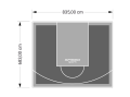 57M2/683X835CM GRAFITOWO-SZARE BOISKO DO KOSZYKÓWKI SPEEDSPORT HEXA POWER PRO