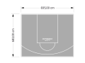 57M2/683X835CM SZARE BOISKO DO KOSZYKÓWKI SPEEDSPORT HEXA POWER PRO