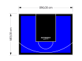 61M2/683X896CM NIEBIESKO-CZARNE BOISKO DO KOSZYKÓWKI SPEEDSPORT HEXA POWER PRO