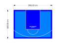 61M2/683X896CM BŁĘKITNO-NIEBIESKIE BOISKO DO KOSZYKÓWKI SPEEDSPORT HEXA POWER PRO