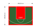 61M2/683X896CM ZIELONO-CZERWONE BOISKO DO KOSZYKÓWKI SPEEDSPORT HEXA POWER PRO