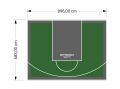 61M2/683X896CM ZIELONO-GRAFITOWE BOISKO DO KOSZYKÓWKI SPEEDSPORT HEXA POWER PRO
