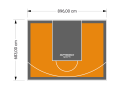 61M2/683X896CM POMARAŃCZOWO-GRAFITOWE BOISKO DO KOSZYKÓWKI SPEEDSPORT HEXA POWER PRO