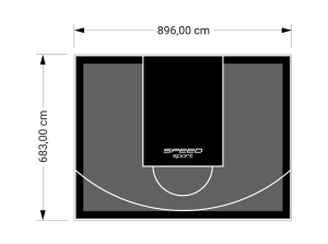 61M2/683X896CM GRAFITOWO-CZARNE BOISKO DO KOSZYKÓWKI SPEEDSPORT HEXA POWER PRO