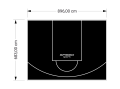 61M2/683X896CM CZARNE BOISKO DO KOSZYKÓWKI SPEEDSPORT HEXA POWER PRO