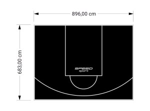61M2/683X896CM CZARNE BOISKO DO KOSZYKÓWKI SPEEDSPORT HEXA POWER PRO