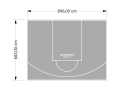 61M2/683X896CM SZARE BOISKO DO KOSZYKÓWKI SPEEDSPORT HEXA POWER PRO