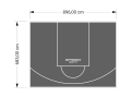 61M2/683X896CM GRAFITOWE BOISKO DO KOSZYKÓWKI SPEEDSPORT HEXA POWER PRO