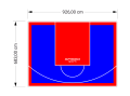 63M2/683X926CM NIEBIESKO-CZERWONE BOISKO DO KOSZYKÓWKI SPEEDSPORT HEXA POWER PRO