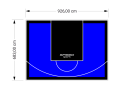 63M2/683X926CM NIEBIESKO-CZARNE BOISKO DO KOSZYKÓWKI SPEEDSPORT HEXA POWER PRO