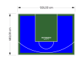 63M2/683X926CM NIEBIESKO-ZIELONE BOISKO DO KOSZYKÓWKI SPEEDSPORT HEXA POWER PRO