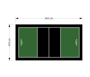 41M2/865x470CM ZIELONO-CZARNE BOISKO DO SIATKÓWKI SPEEDSPORT HEXA POWER PRO