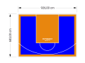 63M2/683X926CM NIEBIESKO-POMARAŃCZOWE BOISKO DO KOSZYKÓWKI SPEEDSPORT HEXA POWER PRO