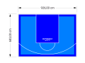 63M2/683X926CM BŁĘKITNO-NIEBIESKIE BOISKO DO KOSZYKÓWKI SPEEDSPORT HEXA POWER PRO